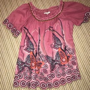 Joy Joy pink embroidered top